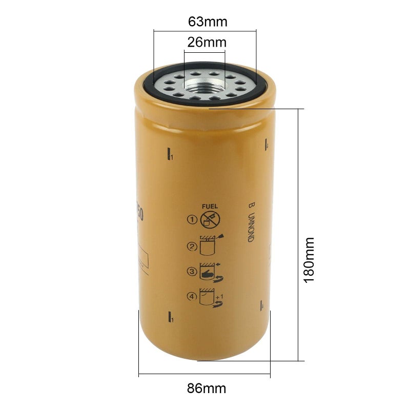 FLYPIG 5PCS 1R-0750 fuel filter for Chevy GMC Duramax Caterpillar 1R0750 Donaldson P551313 Fleetguard FF5320 Wix 33528 Baldwin BF7633 - Image 2